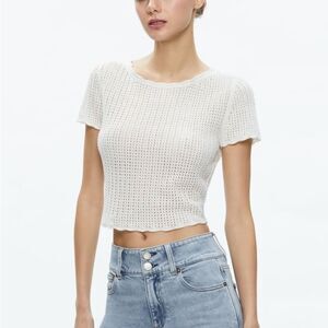 Alice and Olivia MARYAM PULLOVER‎ white size XL NWT in packaging